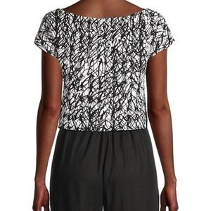MILLY Scribble Print Crop NWT